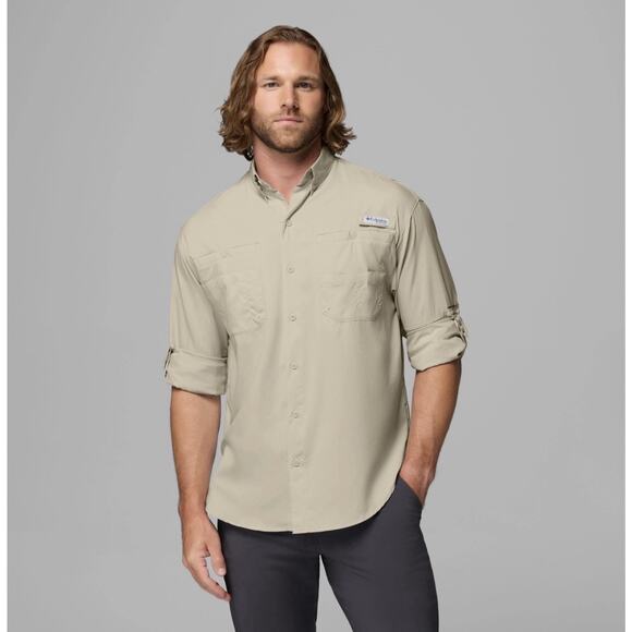 Columbia Other - Columbia PFG Men's XL Tamiami II Long Sleeve Fishing Shirt - Fossil / Khaki
